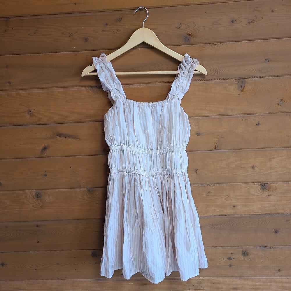 House of Harlow Romper Dress Estrella Ivory Stripe Small Tank Top Boho Mini Prep - Picture 2 of 6